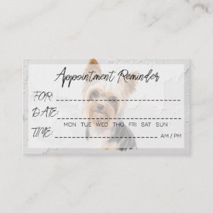 Cartão De Visita Lembrete de Compromisso de Veterinários da Populaç