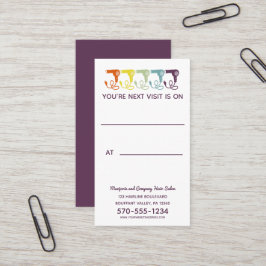 Cartão De Visita Lembrete de Compromisso do Salão de Cabelo Retro A