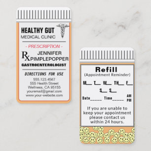 Cartão De Visita Lembrete de Compromisso GASTROENTEROLOGIST