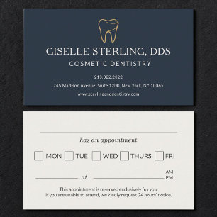 Cartão De Visita Lembrete de Consulta Odontológica de Dentística Co