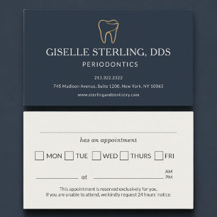 Cartão De Visita Lembrete de consulta odontológica de periodontia