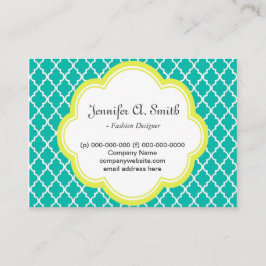 Cartão De Visita lendária, linda, clássica, amarela, quatrefoil lac