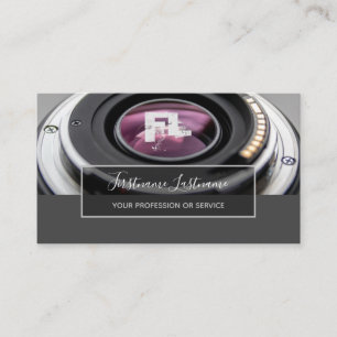 Cartão De Visita Lente da câmara DSLR para fotógrafos Videógrafos