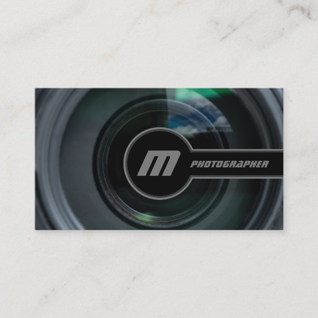 Cartão De Visita Lentes de câmara DSLR para fotógrafos Videógrafos (Frente)