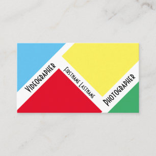 Cartão De Visita Lentes de câmara DSLR para fotógrafos Videógrafos