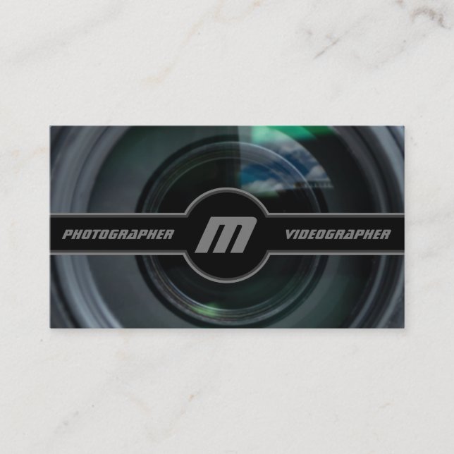 Cartão De Visita Lentes de câmara DSLR para fotógrafos Videógrafos (Frente)