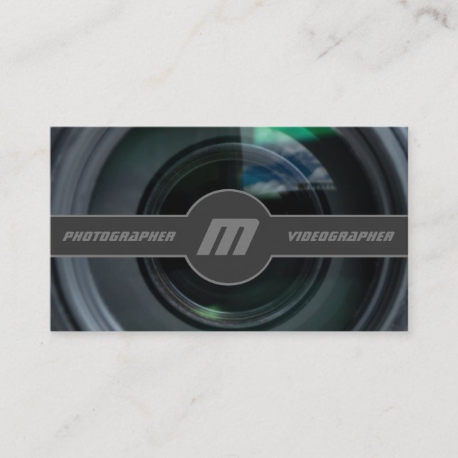 Cartão De Visita Lentes de câmara DSLR para fotógrafos Videógrafos (Frente)