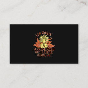 Cartão De Visita Leo Woman Zodiac Sinal Julho Aniversário