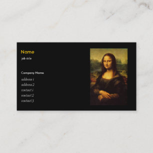 Cartão De Visita Leonardo Da Vinci, Mona Lisa