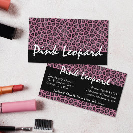 Cartão De Visita Leopardo cor-de-rosa Imprime Peles com Pele Trendy