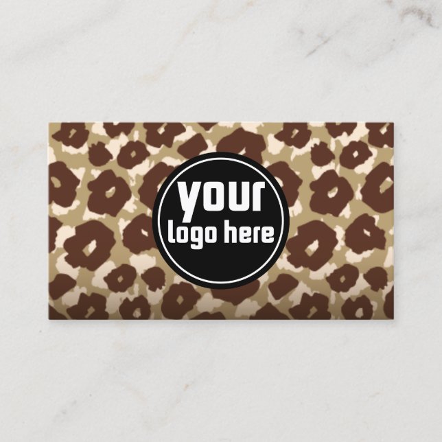 Cartão De Visita Leopardo Elegante Guepardo (Frente)