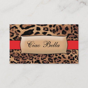 Cartão De Visita Leopardo Sassy vermelho de 311 batons