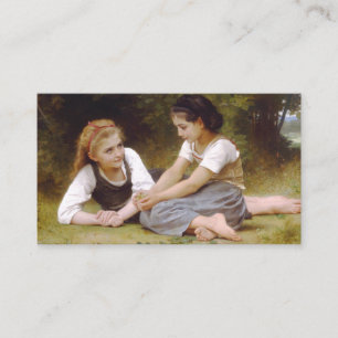 Cartão De Visita Les Noisettes: Jovens Colecionando avelãs