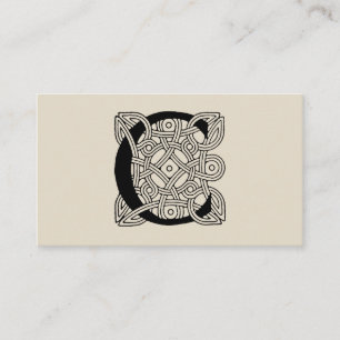 Cartão De Visita Letra C Vintage Celtic Knot Monograma