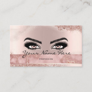 Cartão De Visita Letra Eyelash do Artista Maquieta Lashes Glitter R