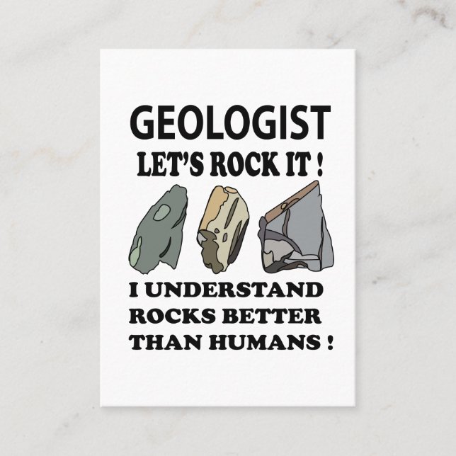 Cartão De Visita Lets Rock IT Geologista (Frente)