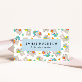 Cartão De Visita Lhamas bonitas, Kids Play Center, Centro de Ativid