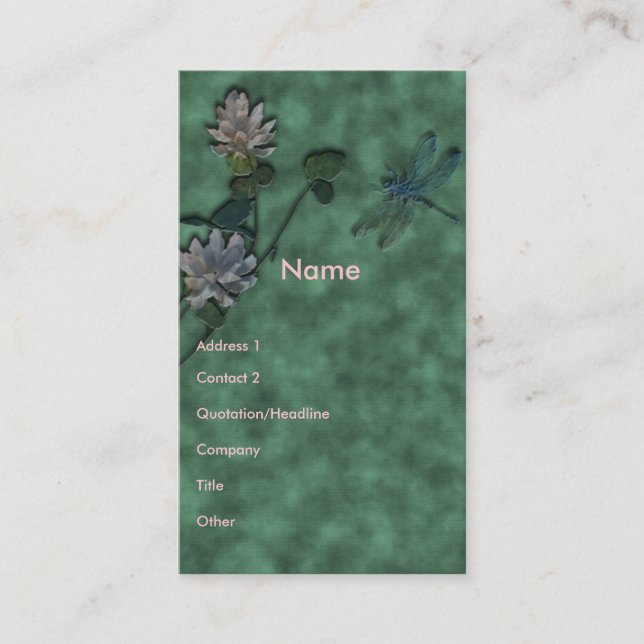 Cartão De Visita Libélula (Frente)