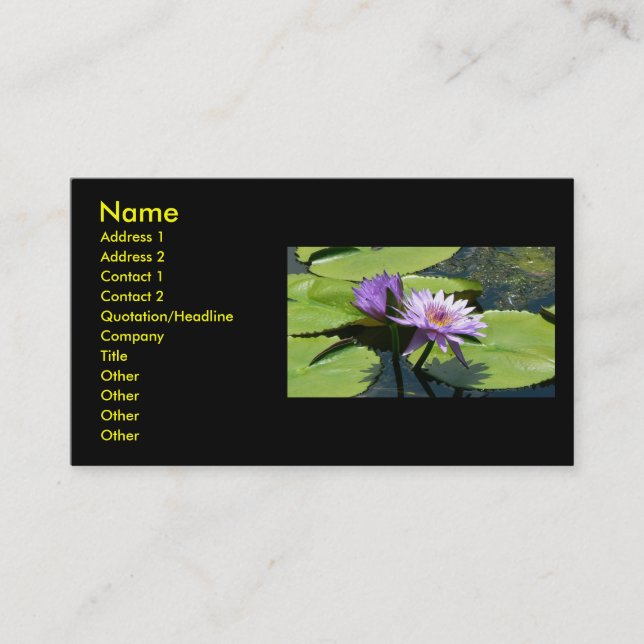 Cartão De Visita Libélula Lotus (Frente)