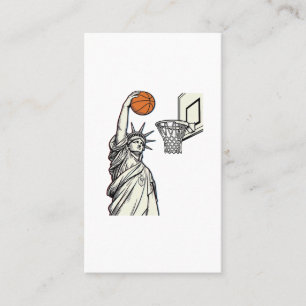 Cartão De Visita Liberty Basquete Enterrada Desenho de Gravura Vint