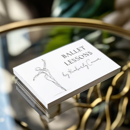 Cartão De Visita Lições de balé Um Traço De Ballerina