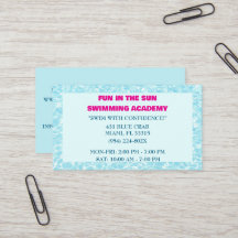 Lições de natação de Piscina azul