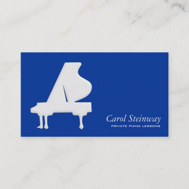 Cartão De Visita Lições de Piano (Frente)