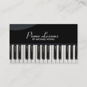 Cartão De Visita Lições de piano elegantes