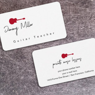 Cartão De Visita Lições Musicais Violão