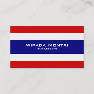 Cartão De Visita Lições tailandesas/professor Siamese