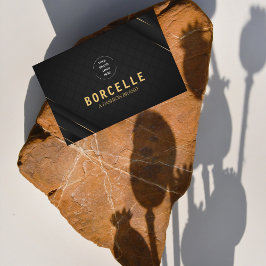 Cartão De Visita Líder Dourado e negro