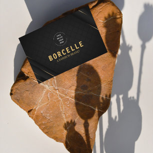 Cartão De Visita Líder Dourado e negro