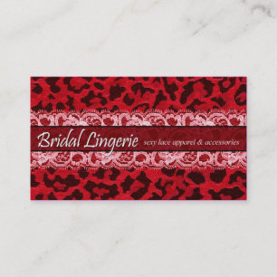 Cartão De Visita Liga laçado da lingerie nupcial Sassy do leopardo