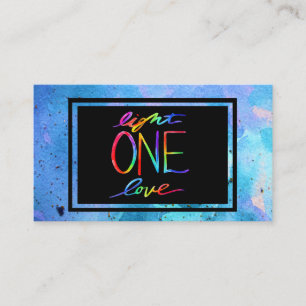 Cartão De Visita Light One Love Galaxy Blue Spiritual Business Card