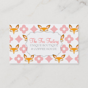 Cartão De Visita Lil Foxie - costume feminino bonito Bizcards do