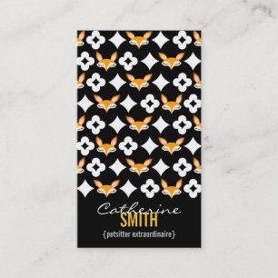 Cartão De Visita Lil Foxie - vertical bonito Bizcards do teste