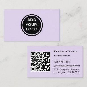 Cartão de Visita Lilac Adicione Seu Logotipo com C