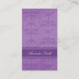 Cartão De Visita Lilac Damask