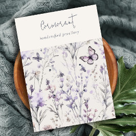 Cartão De Visita Lilac Purple Floral 2, Pêtamo De Ouvido