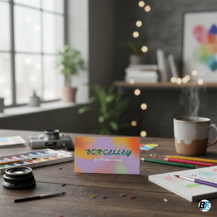 Cartão De Visita Lilac Púrpura Negra Brilhante Brilhante