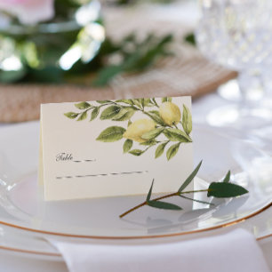 Cartão De Visita Limões e casamento elegante das folhas
