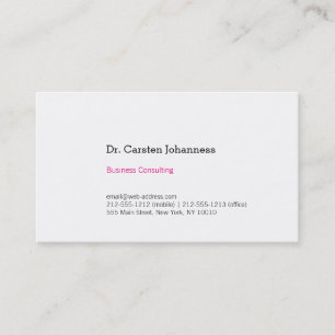 Cartão De Visita Limpa-te e rosa!