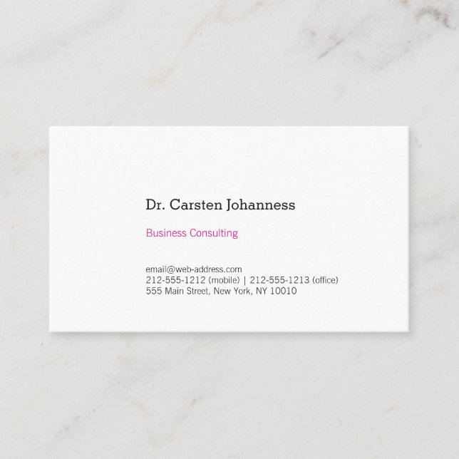 Cartão De Visita Limpa-te e rosa! (Frente)