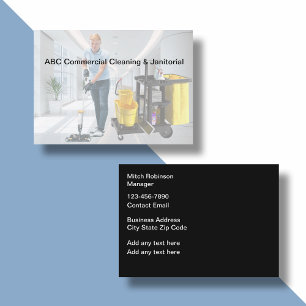 Cartão De Visita Limpeza Comercial E Janiotorial