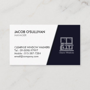 Cartão De Visita Limpeza da Casa do Washer da Janela
