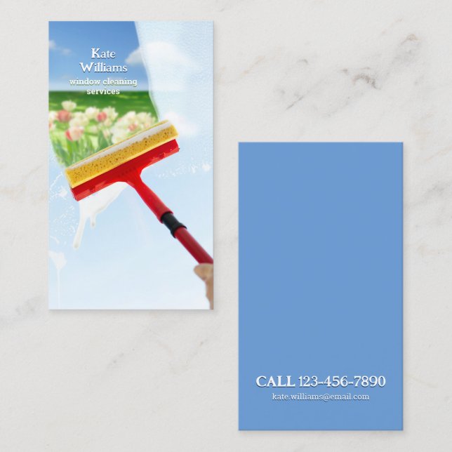 Cartão De Visita Limpeza da janela (Frente/Verso)