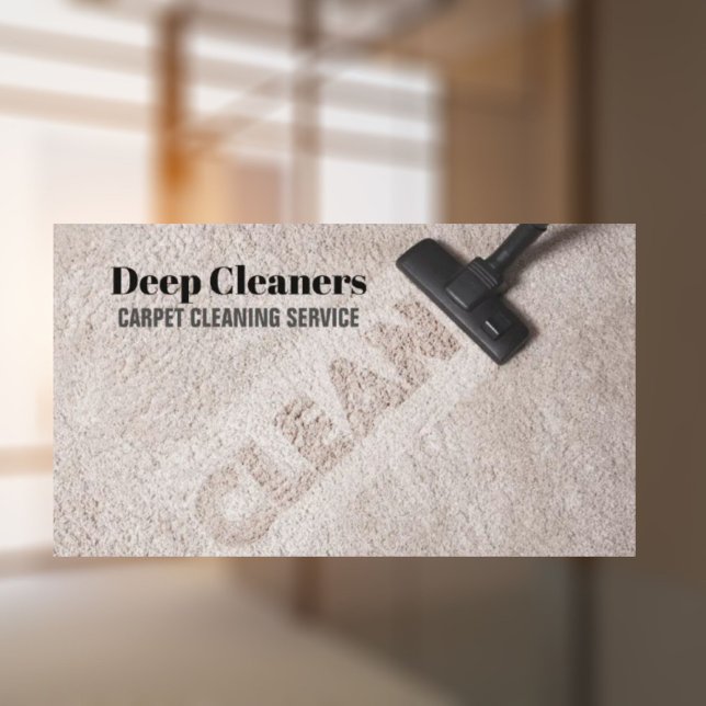 Cartão De Visita Limpeza das alcatifas pelo Agregado Doméstico (Housekeeping Housekeeper Floor Carpet Cleaning Business Card)