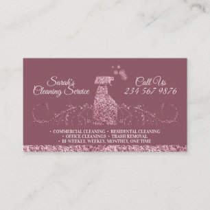 Cartão De Visita Limpeza de baloiço Janitorial