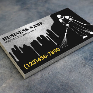 Cartão De Visita Limpeza de Câmara Moderna de Lavagem de Energia