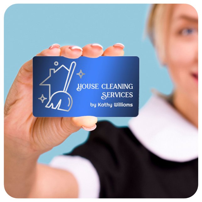 Cartão De Visita Limpeza de Casa (House Cleaning Business Cards)